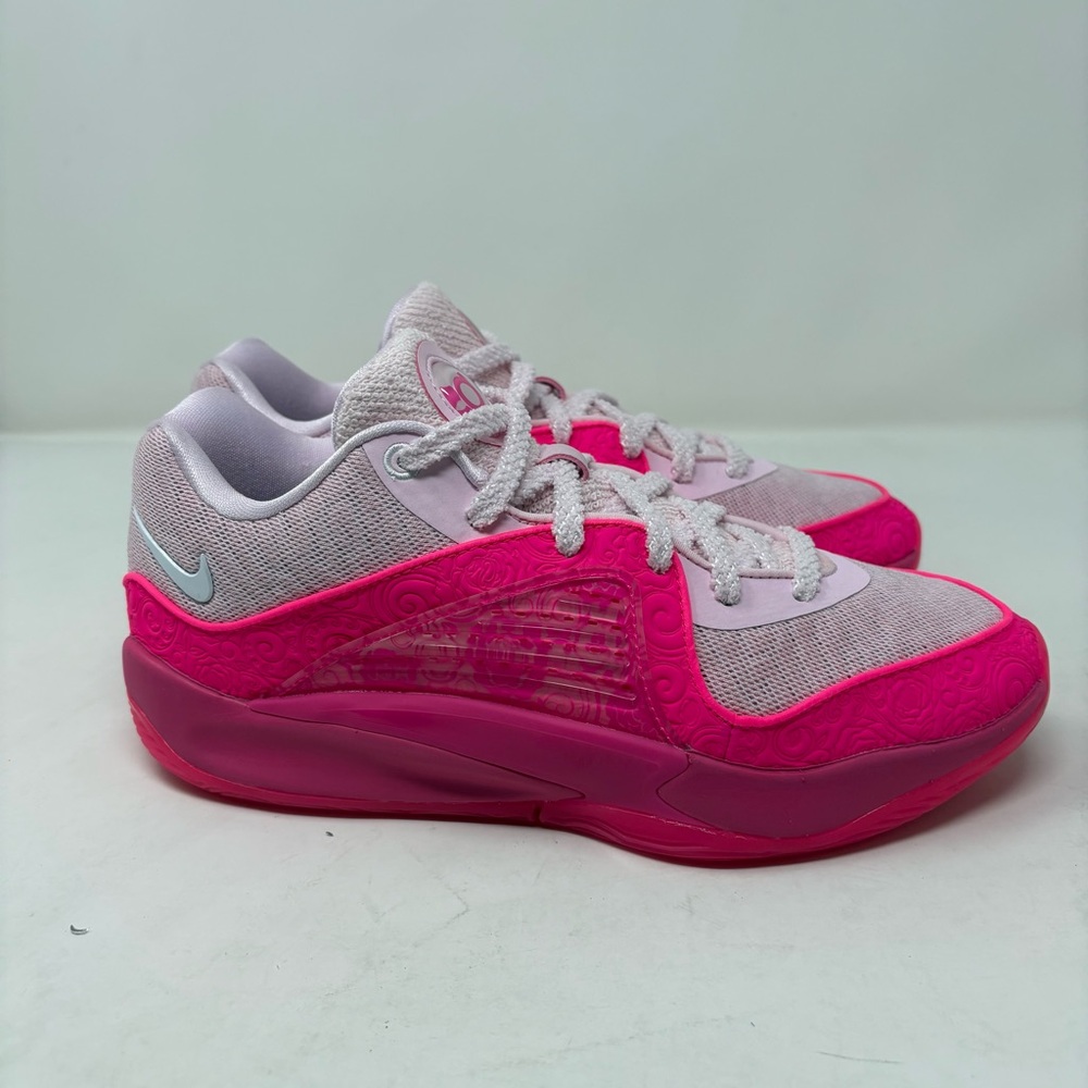 New Nike KD 16 NRG Aunt Pearl Kay Yow Hyper Pink  Mens 7.5 Wmns 9 FN4929-600 - Picture 3 of 9